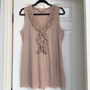 Cabi blush ruffled tank